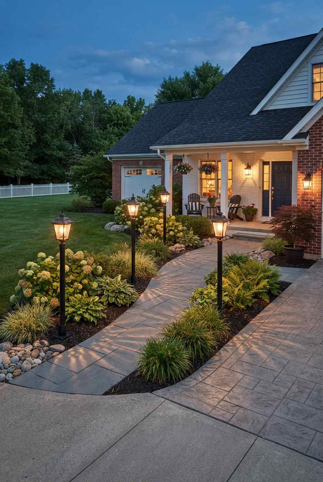 lantern style pathway posts