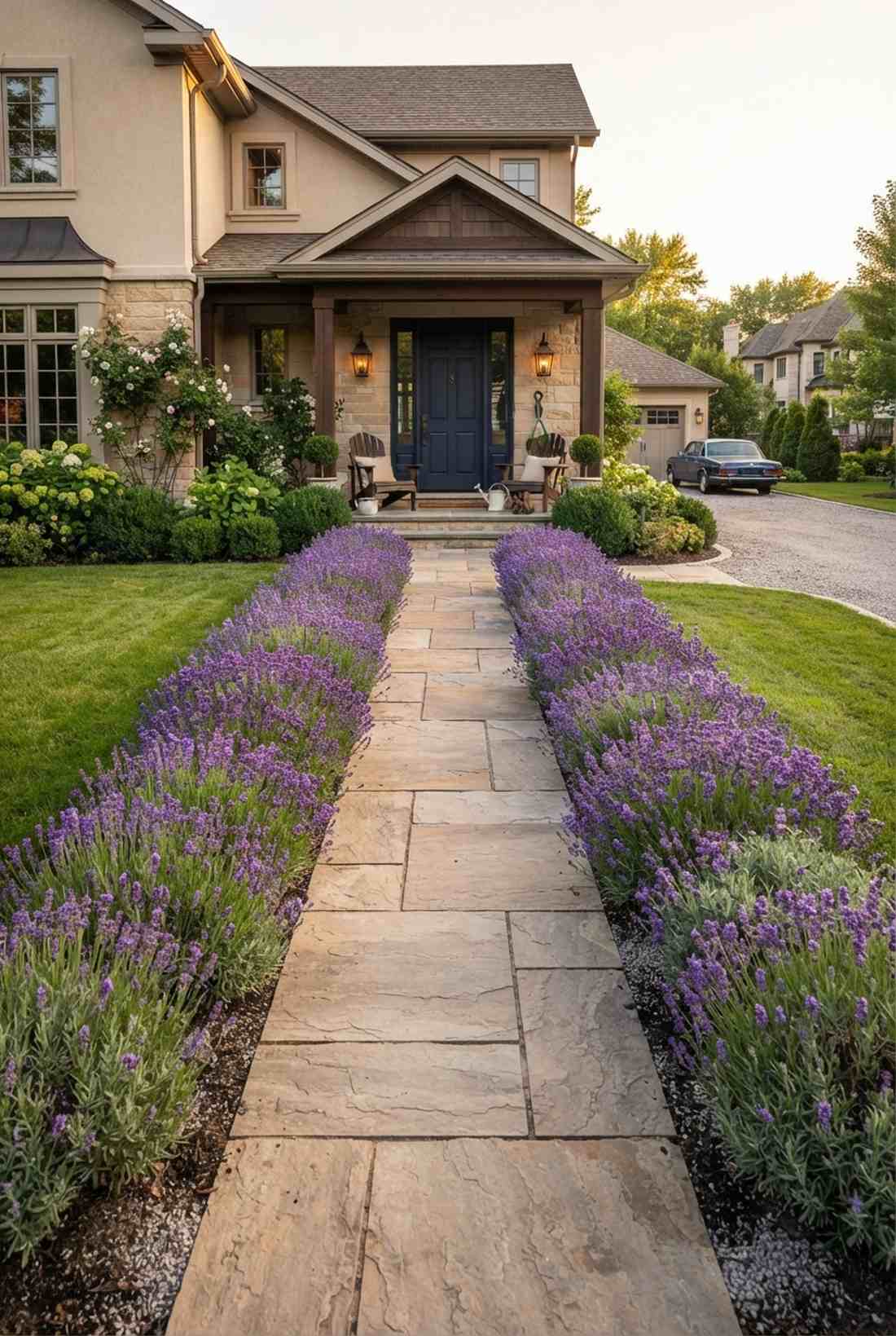 lavender hedge rows