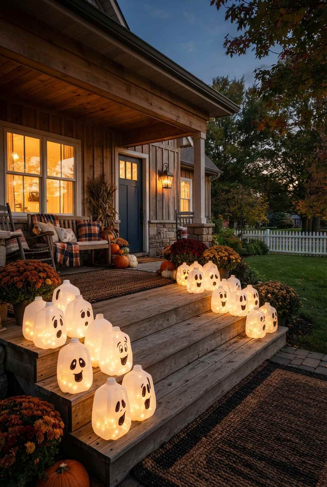 milk jug ghost lanterns