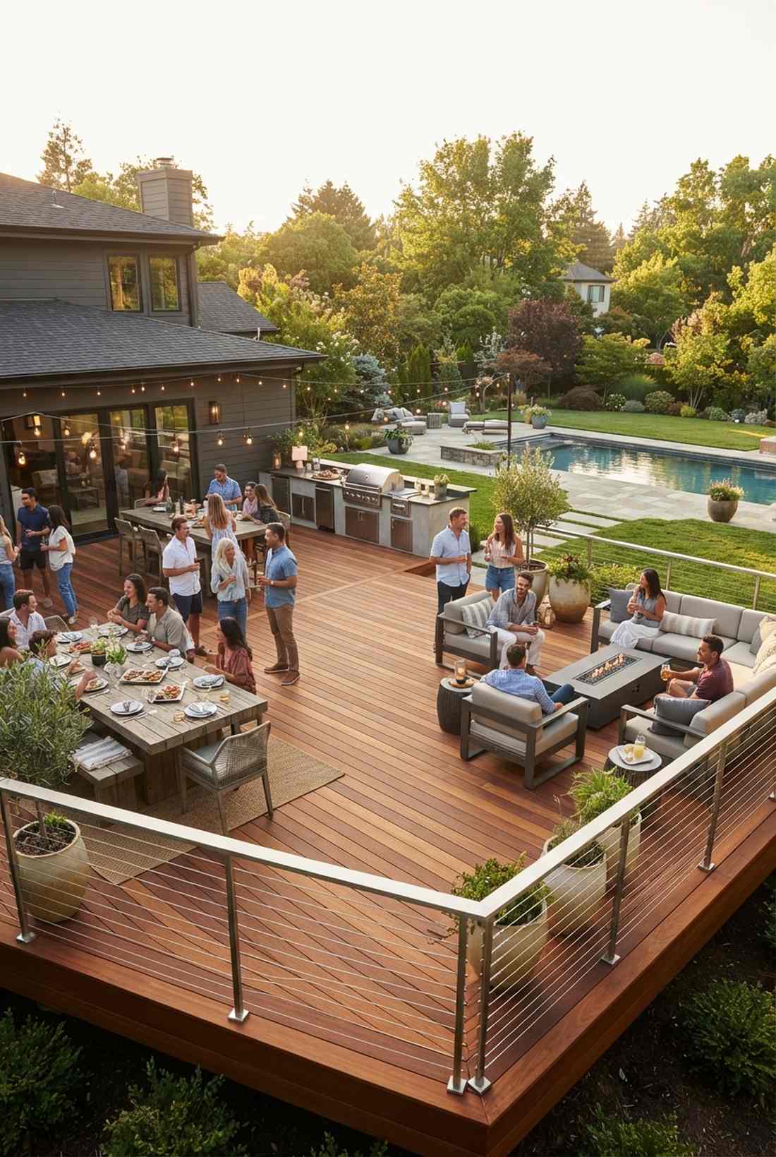 open rectangular party platform