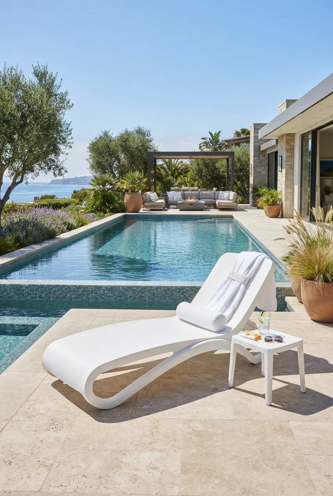 organic resin chaise lounge