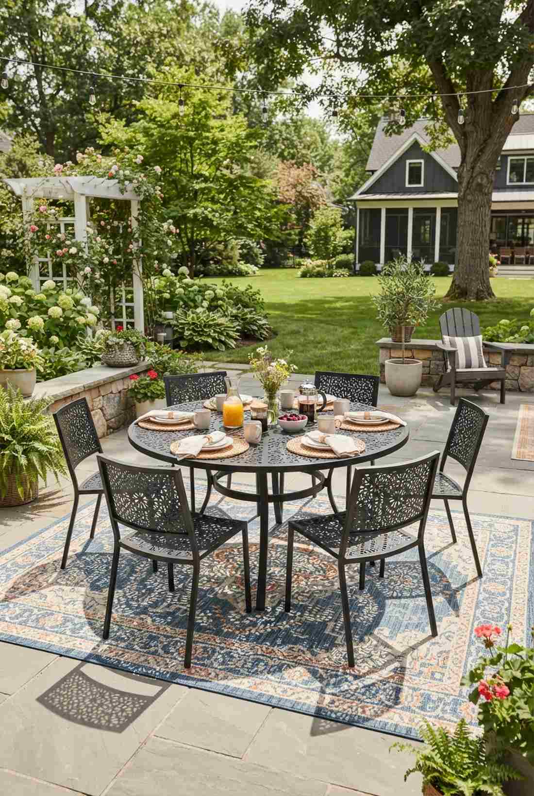 perforated metal dining groups
