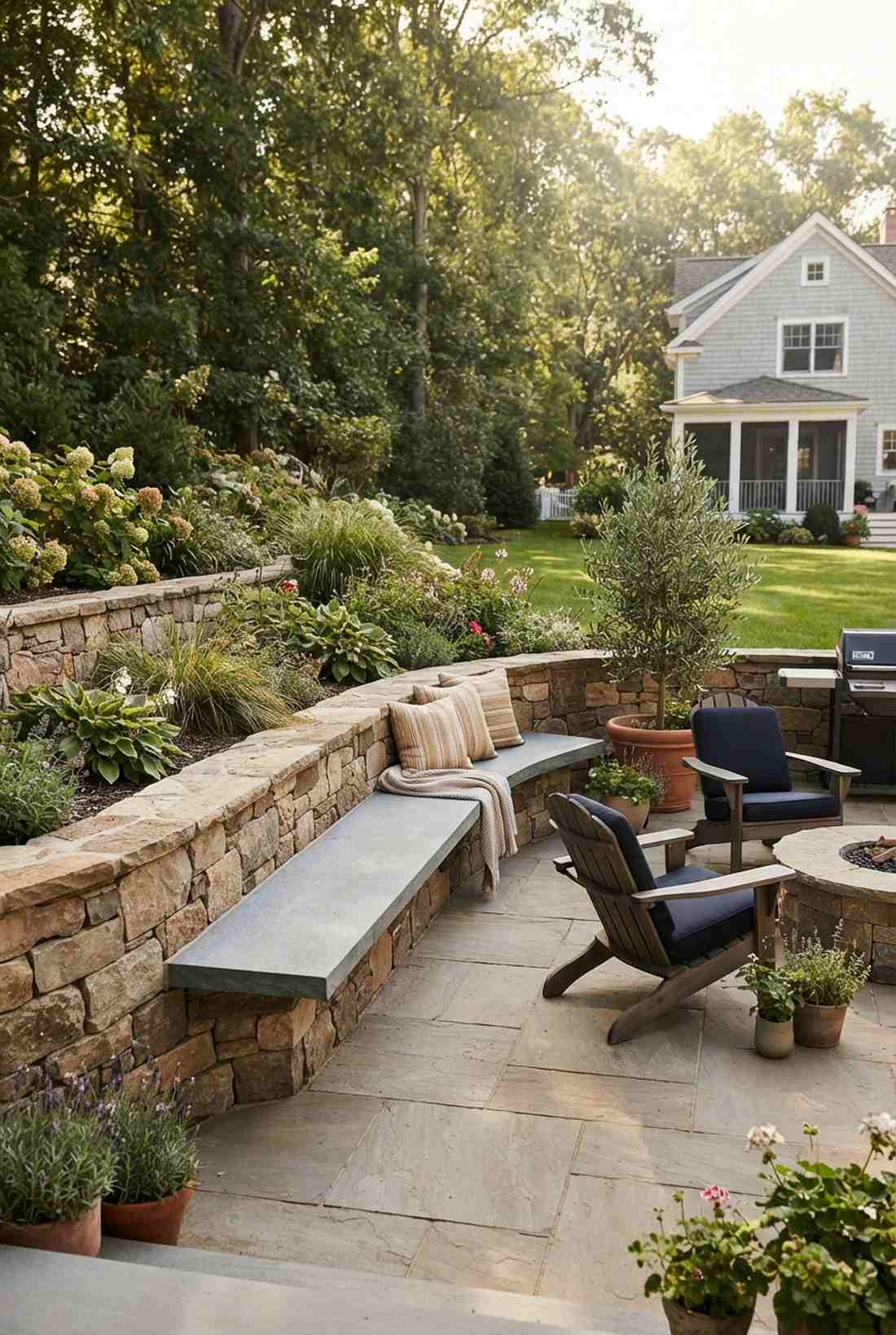 retaining wall bench cap