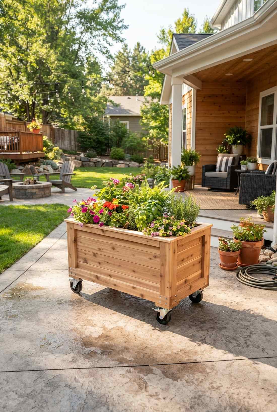 rolling mobile planter