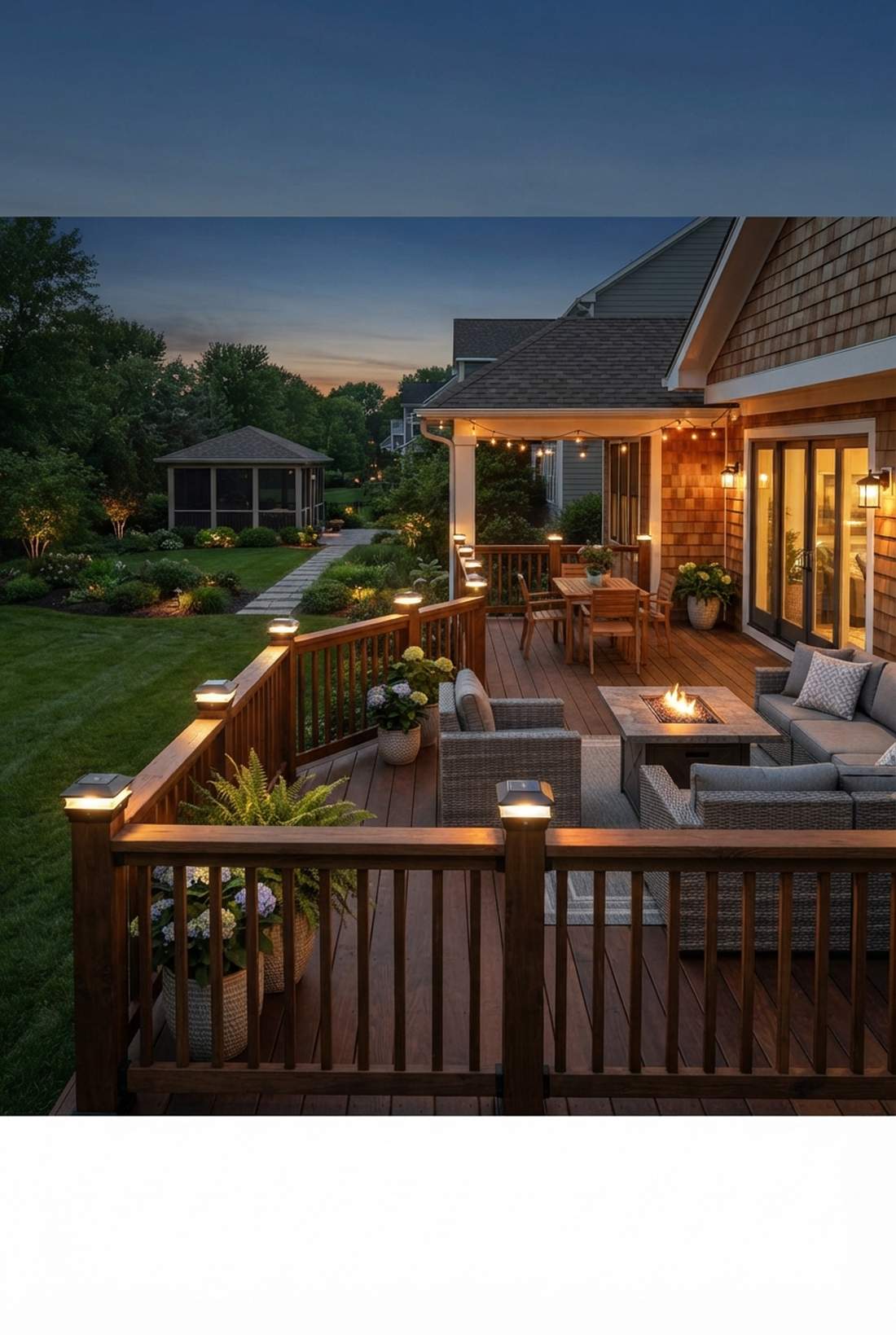 solar railing cap lights