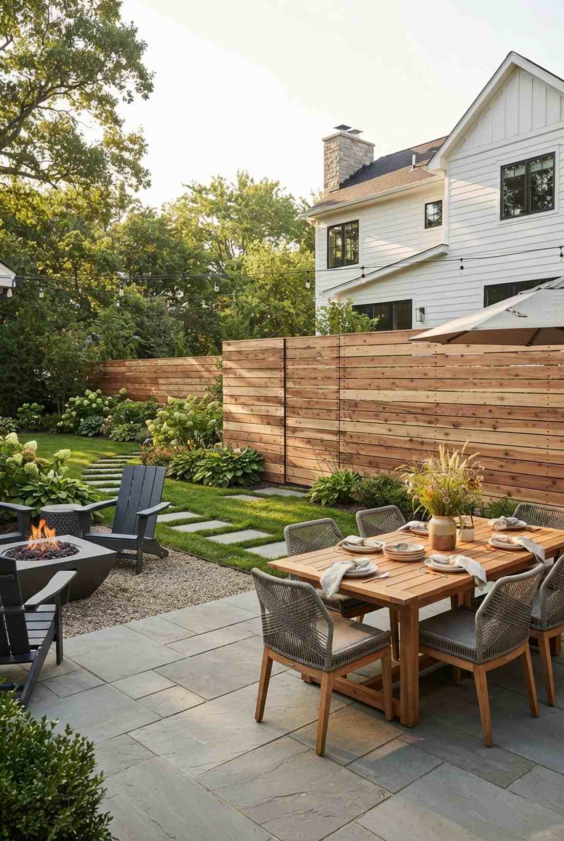 varied width horizontal fence