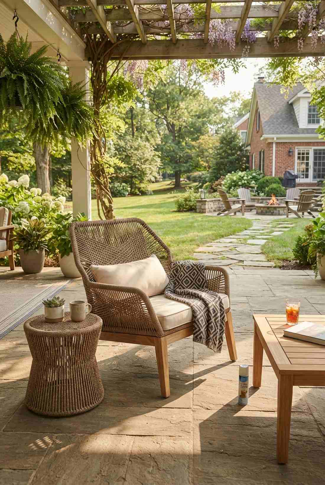 asymmetric rope lounge chair