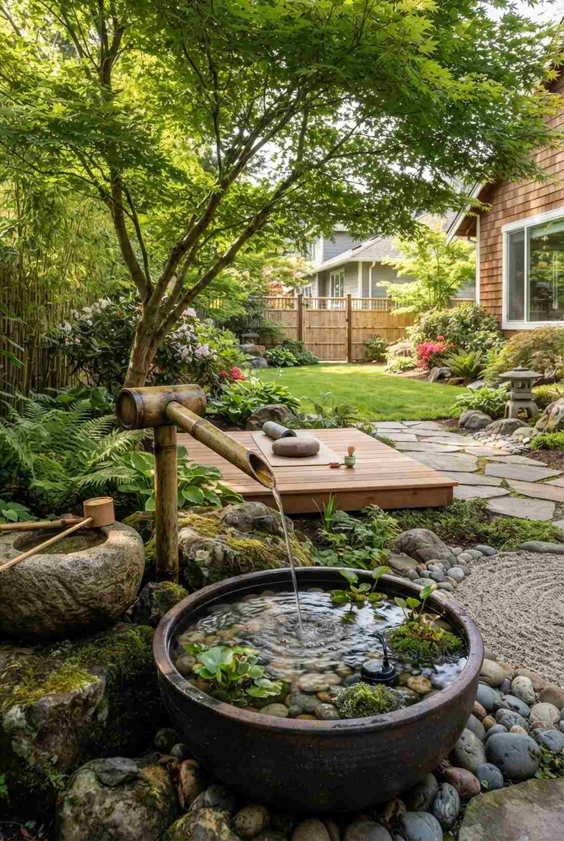 bamboo spout fountain