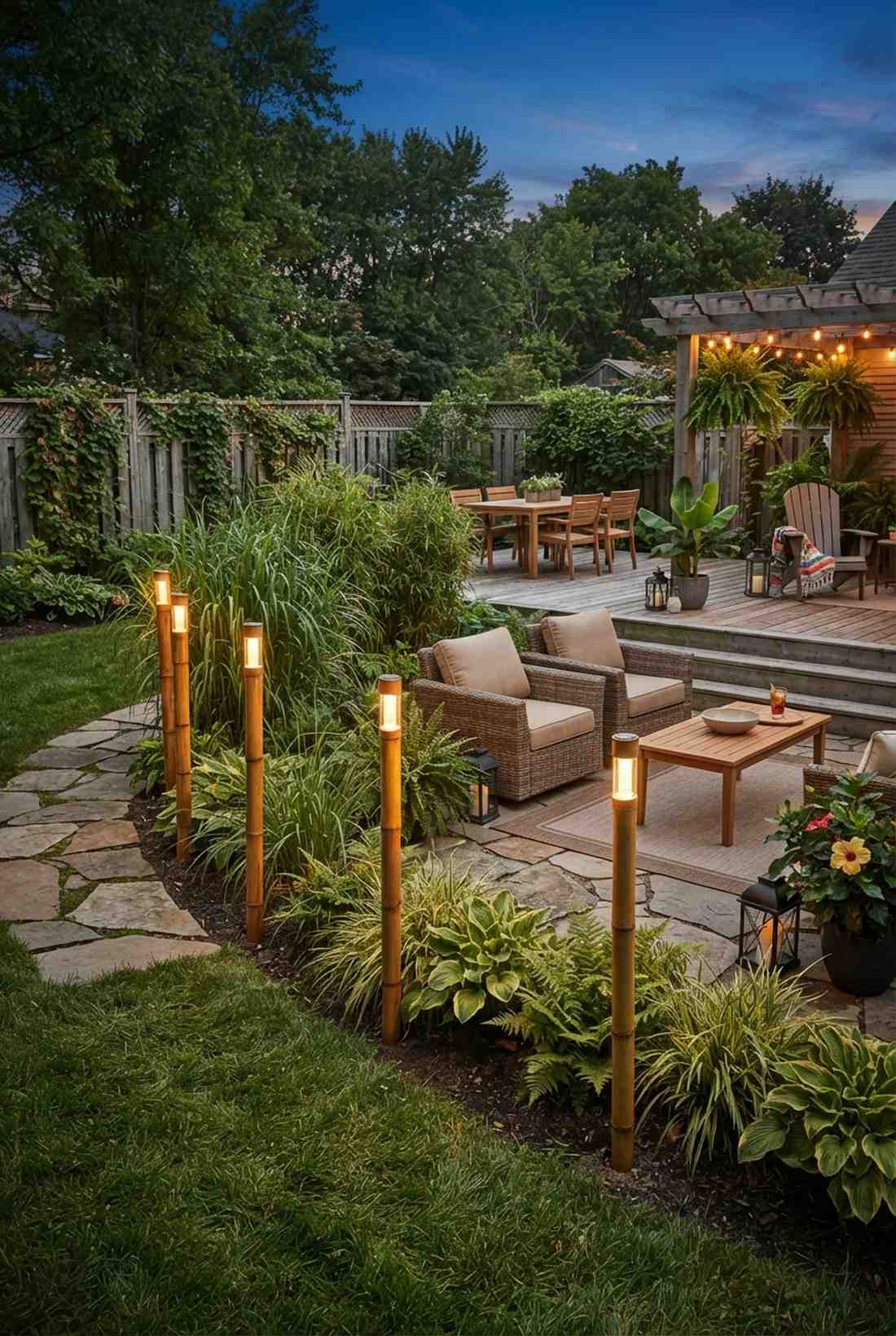 bamboo stake lights