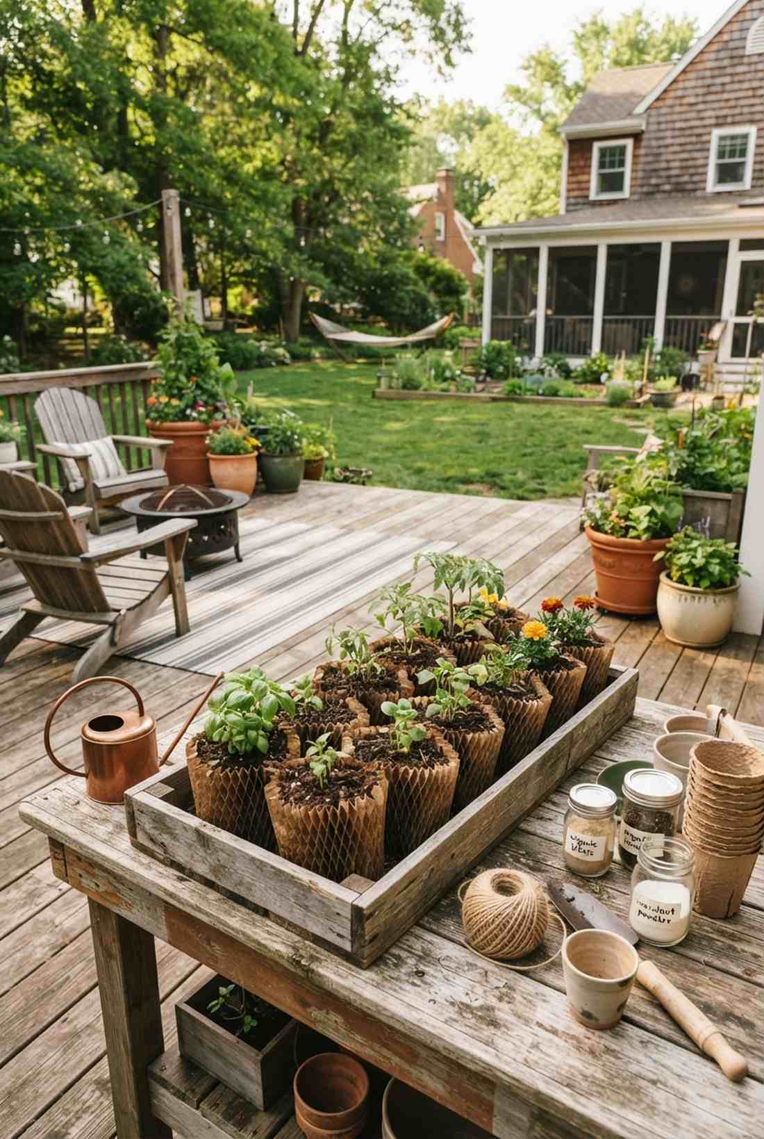 biodegradable paper pot chain system