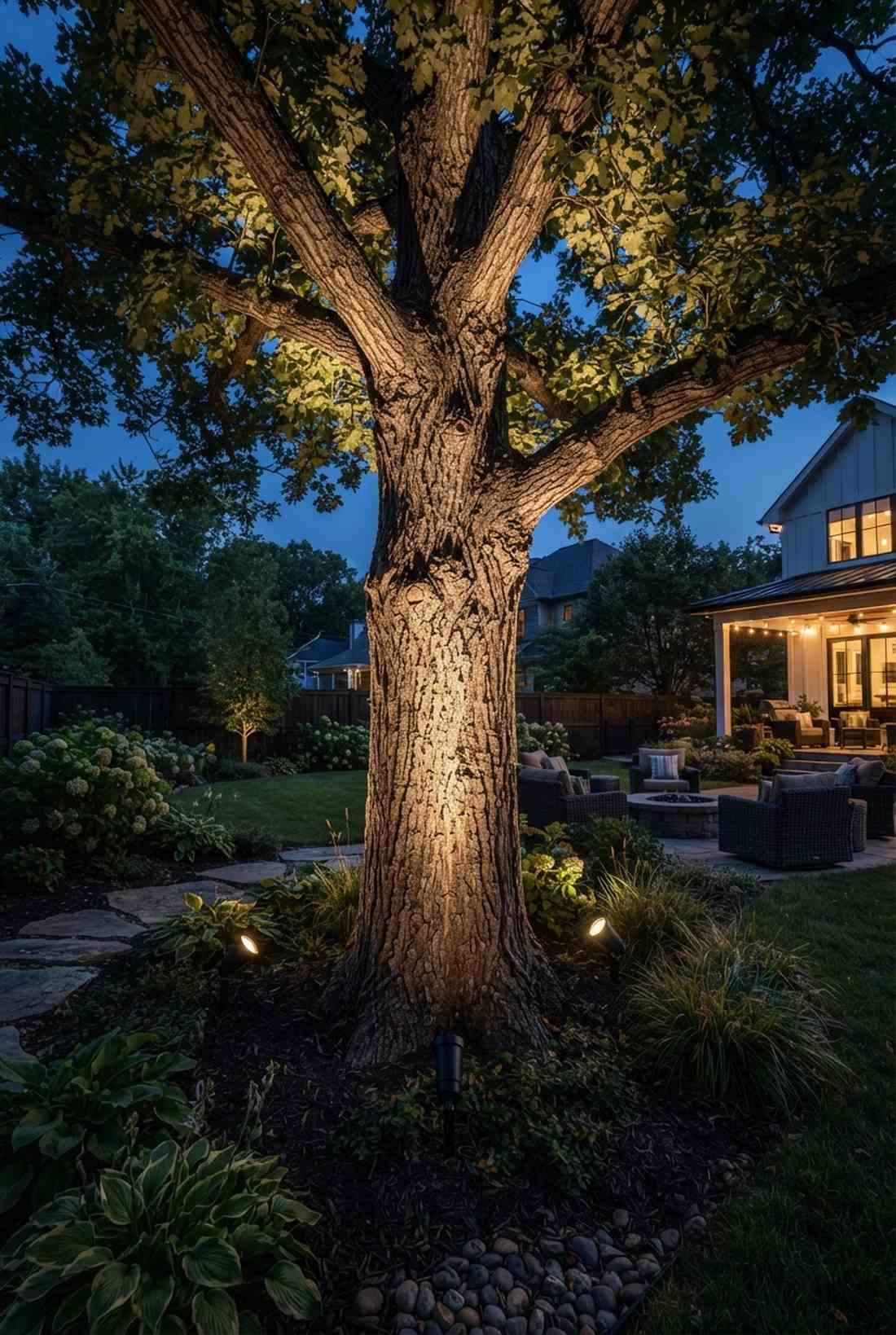 black accent uplights