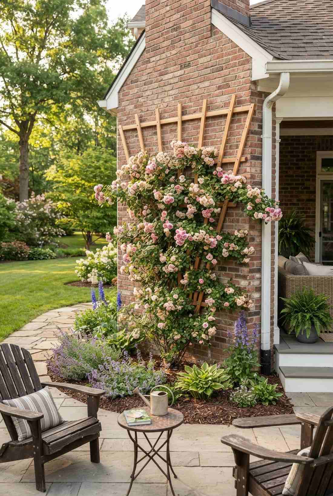 fan trellis for wall corners