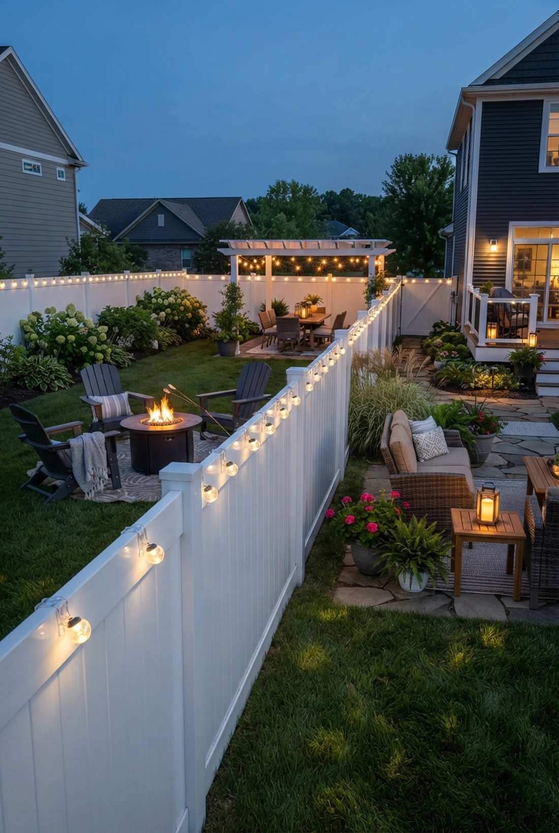 fence rail suspended mini orbs
