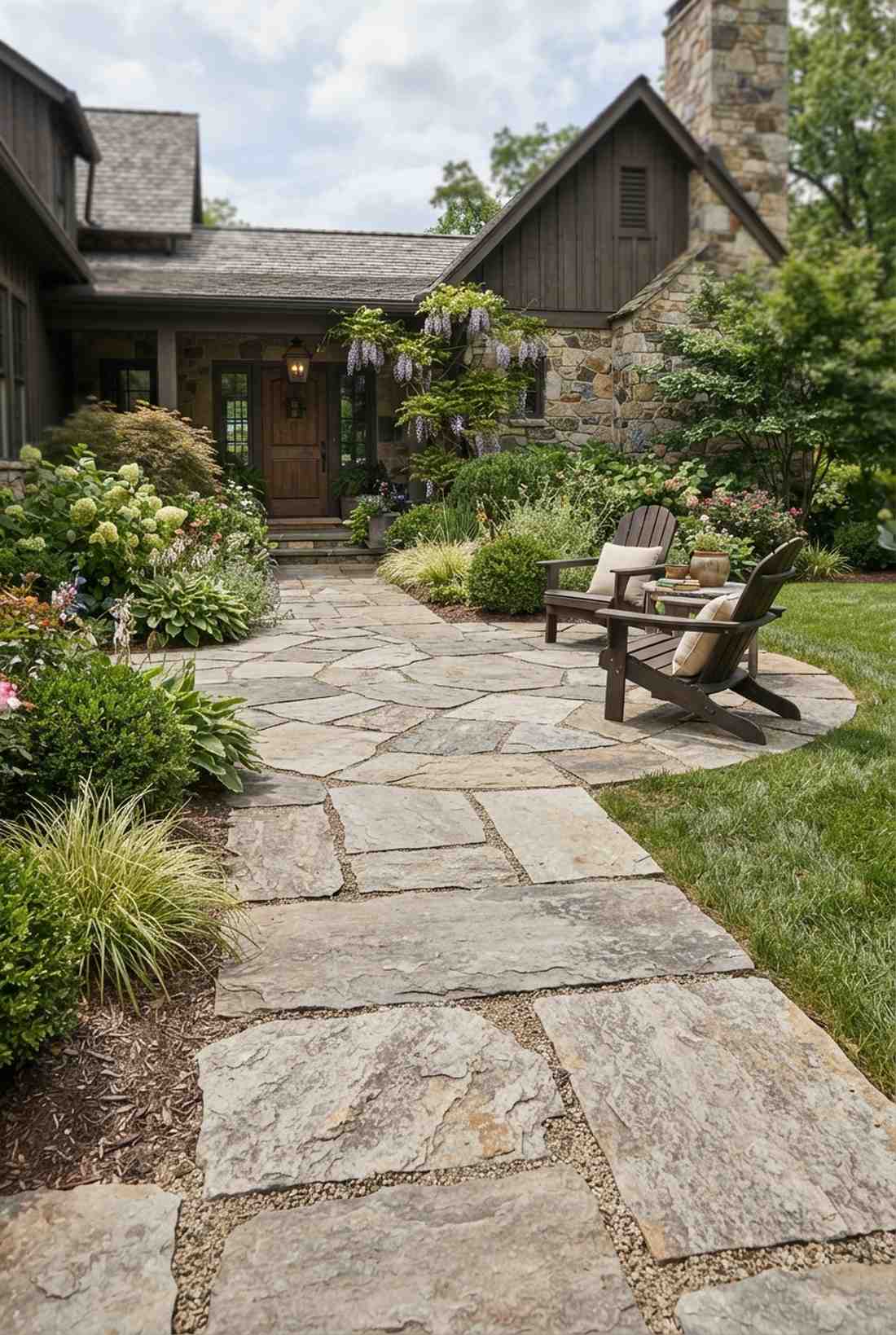 flagstone style japanese pavement