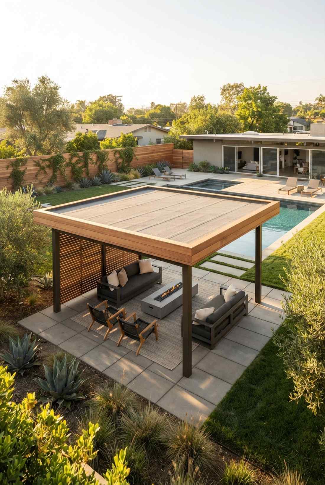 flat roof contemporary pavilion