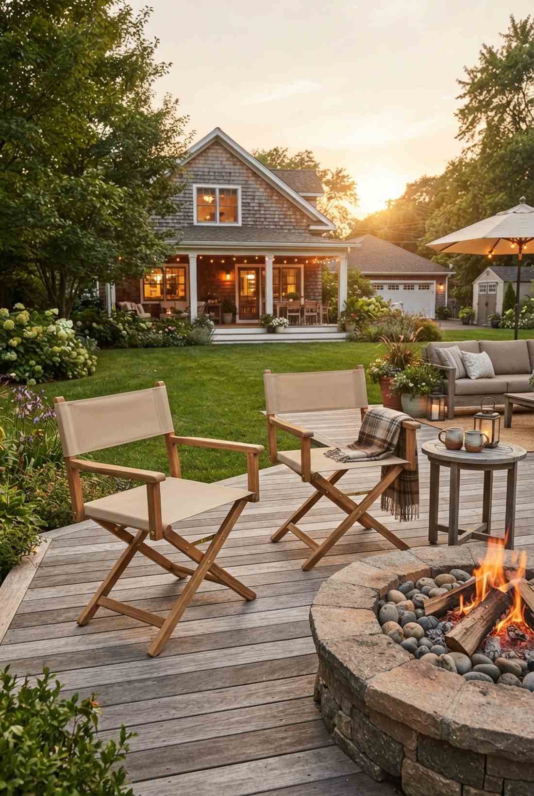 folding directors chair set