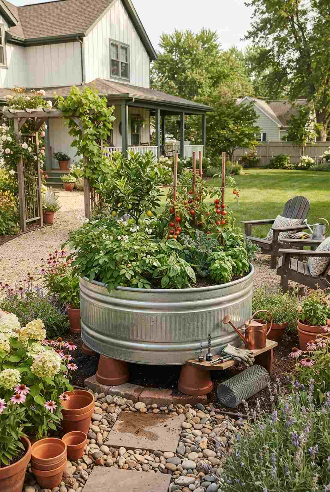 galvanized stock tank bed