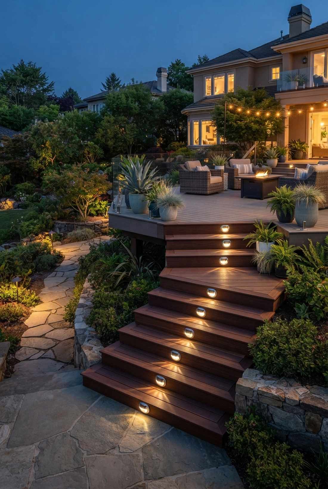 integrated solar step lights