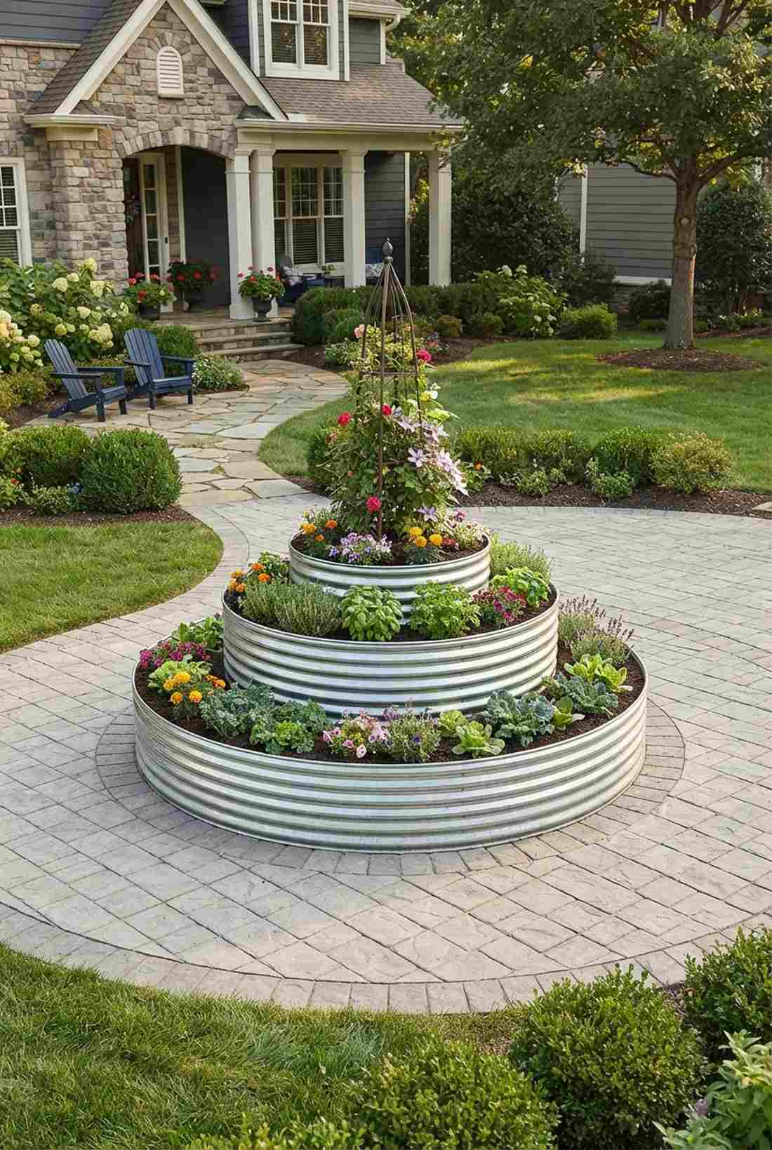 keyhole raised bed tower