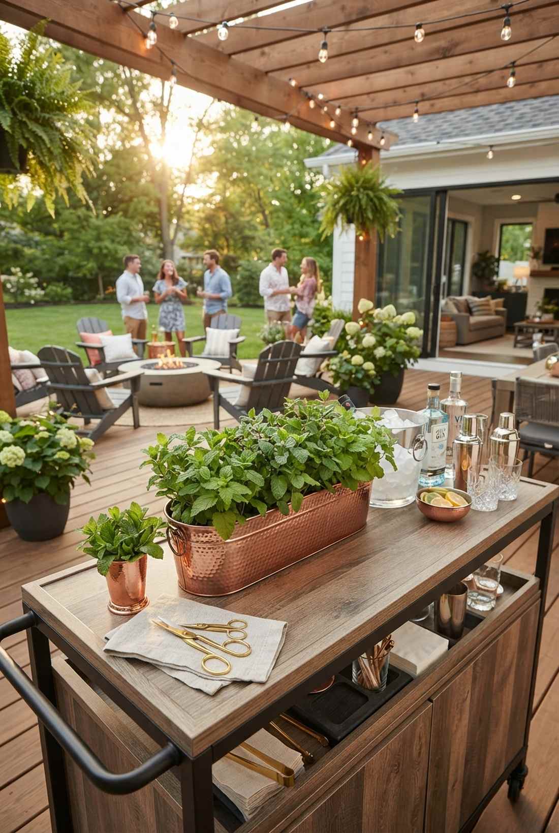 mint and basil cocktail gardens