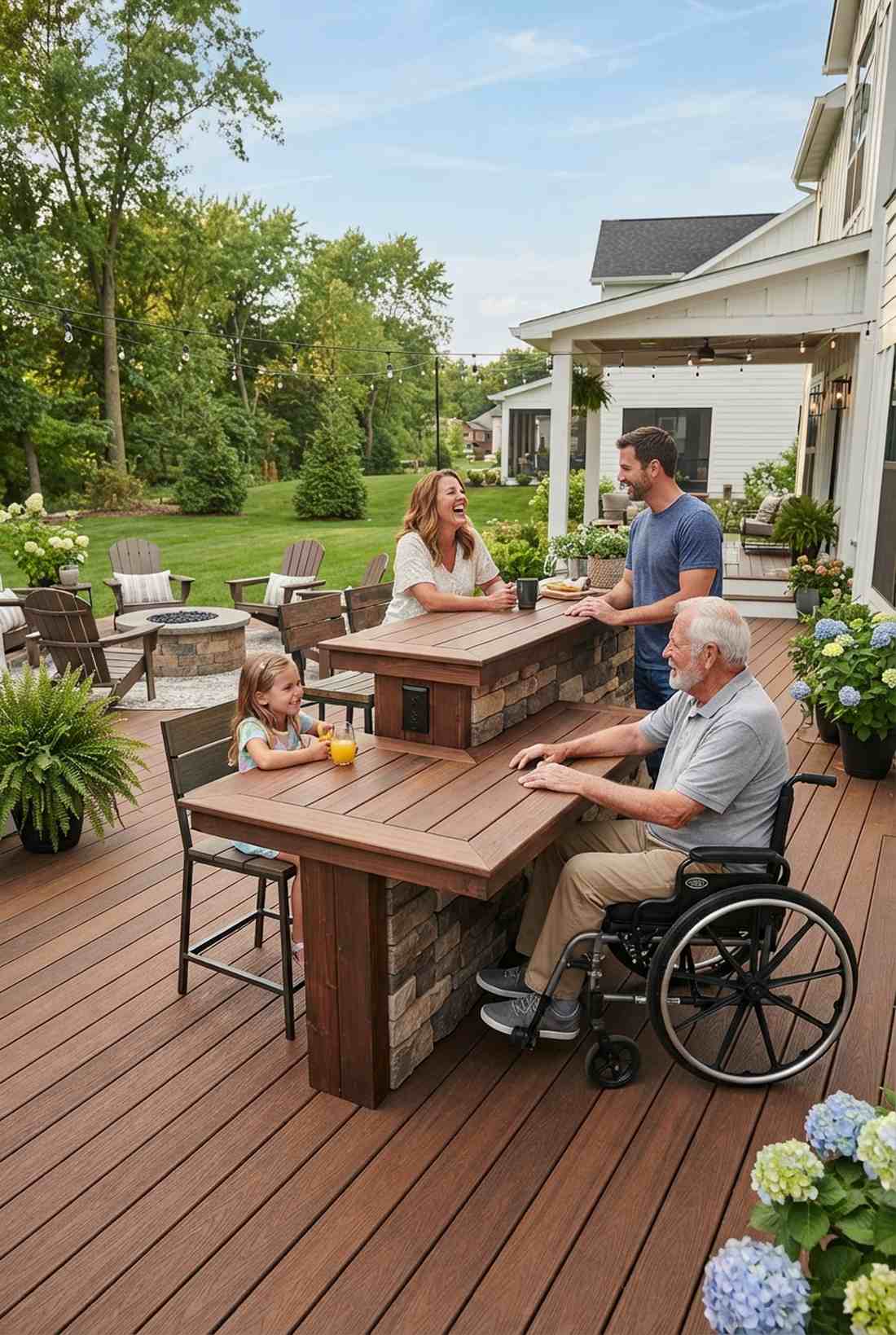 mixed height seating zones
