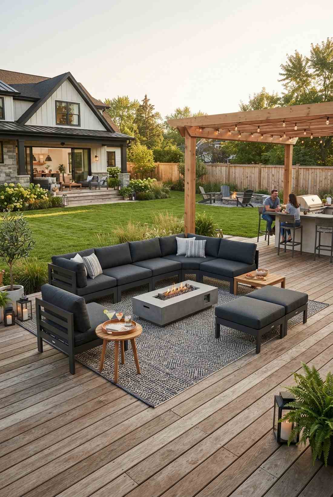modular lounge seating with reconfigurable sections