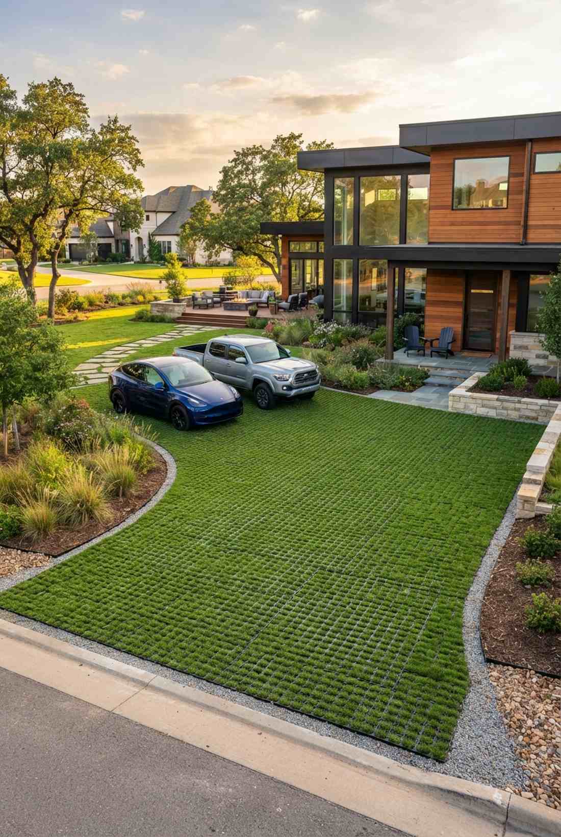 permeable pavement grids