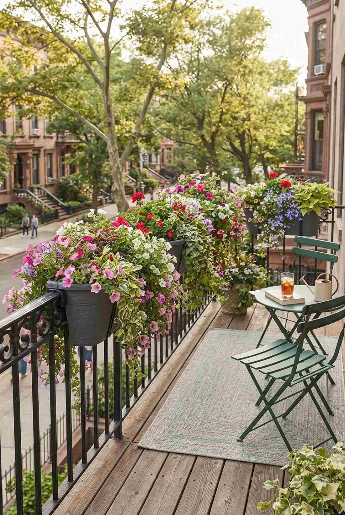 railing mounted planters