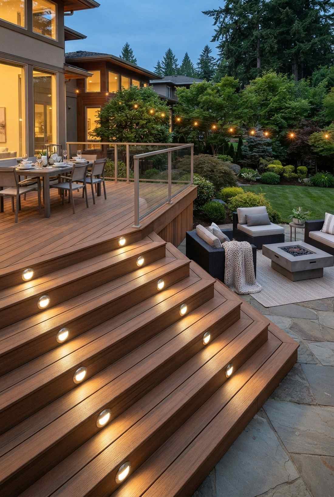recessed deck step lights
