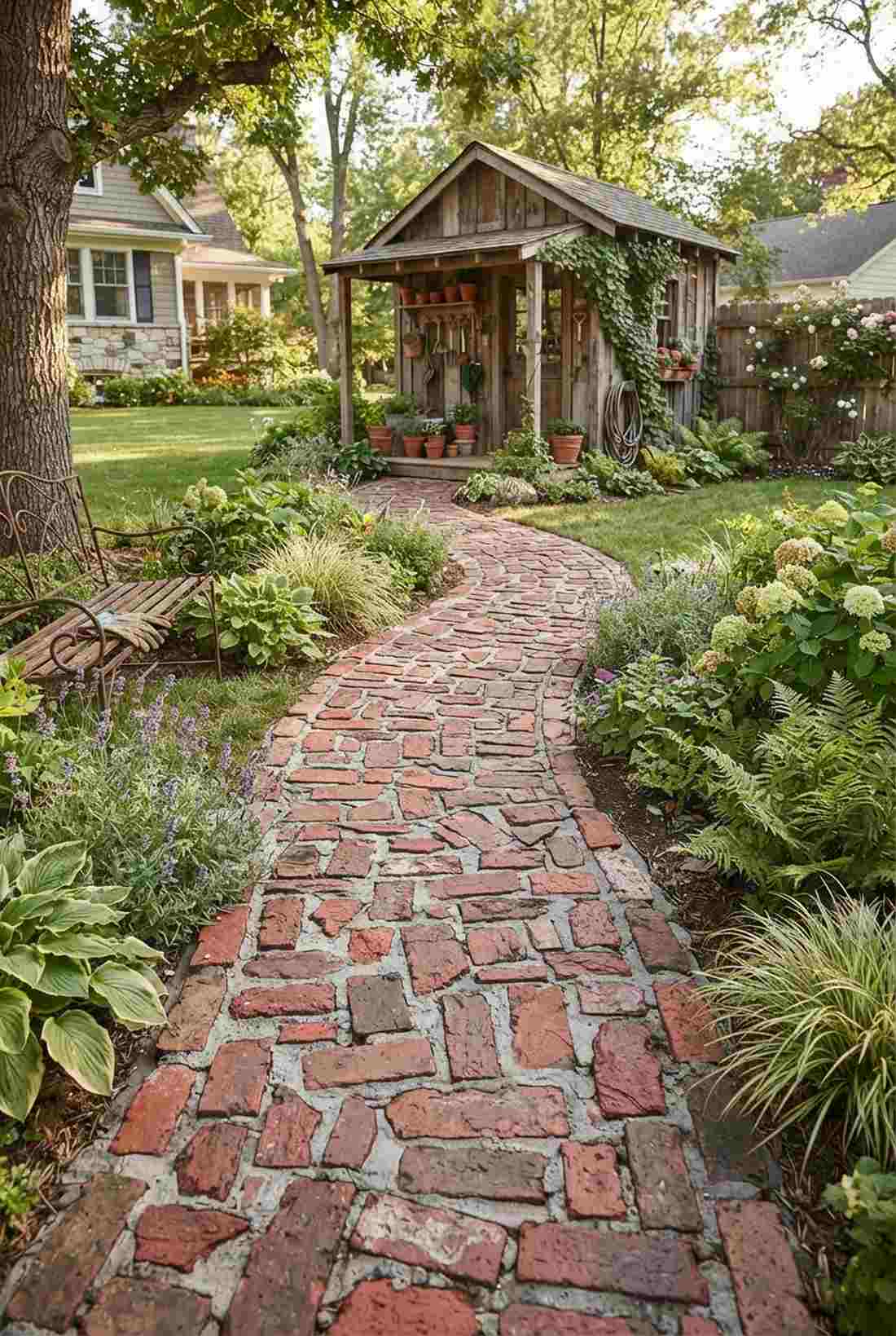 recycled brick fragments