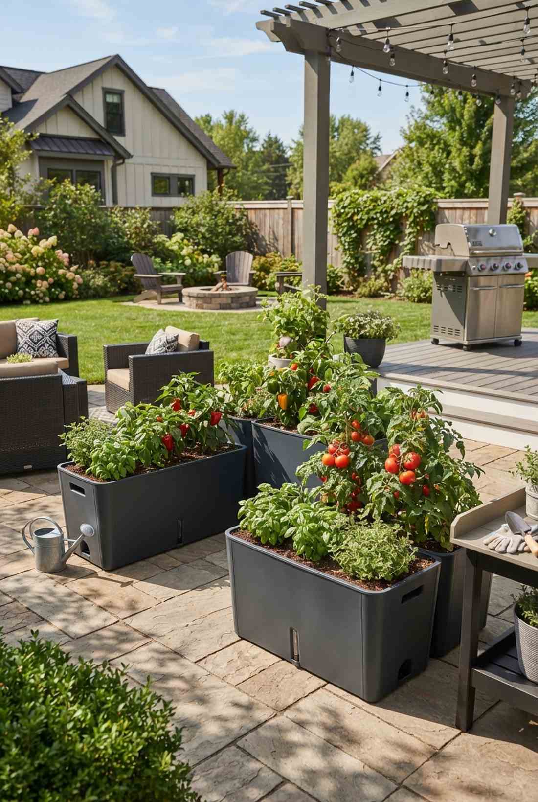 self watering container systems