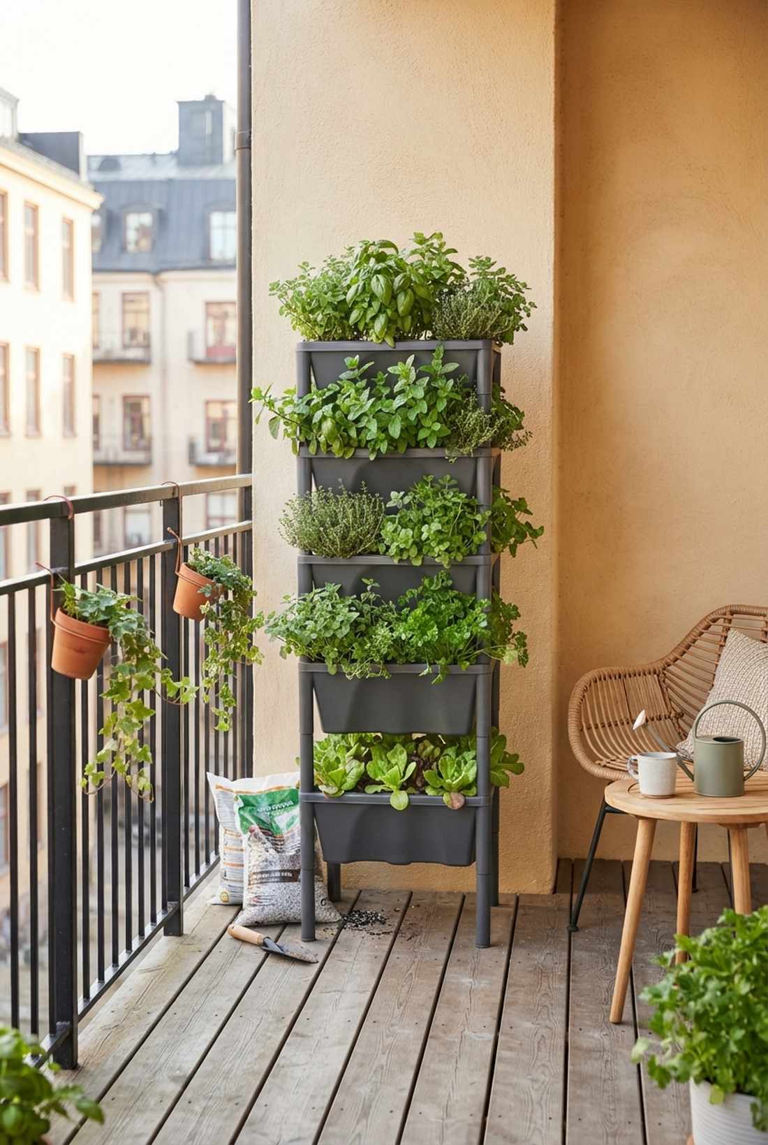 stackable six tier planter tower