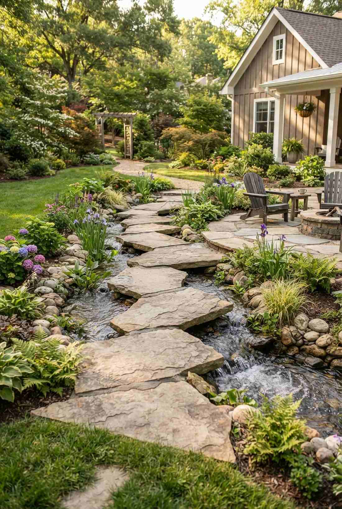 staggered stream steps
