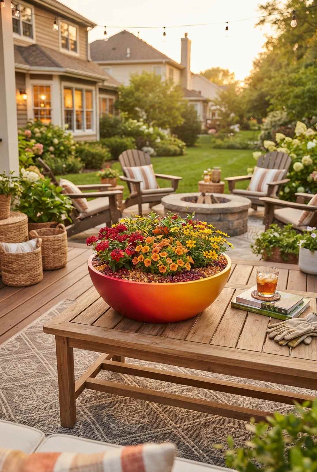 sunset ombre bowl