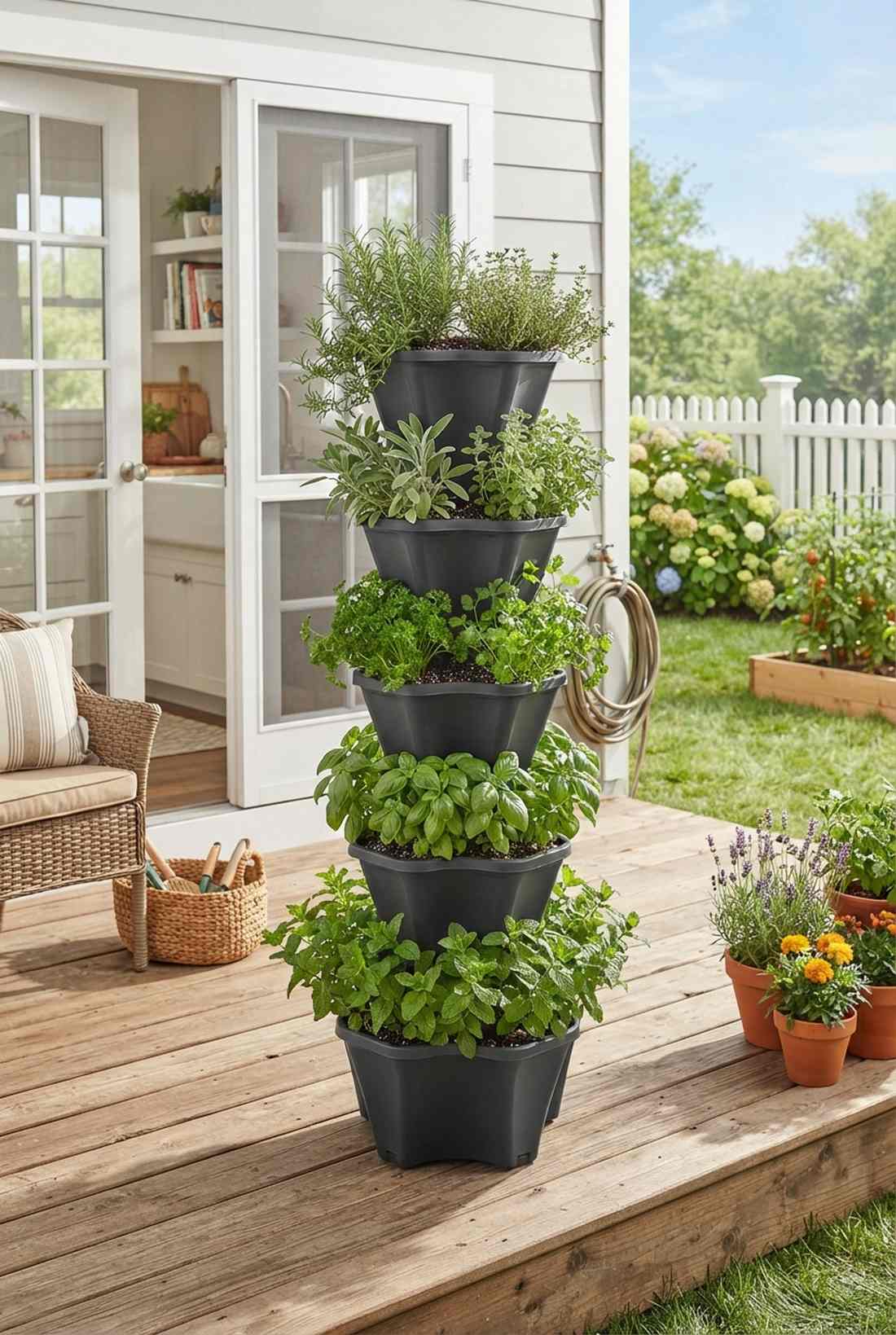 tiered plant towers