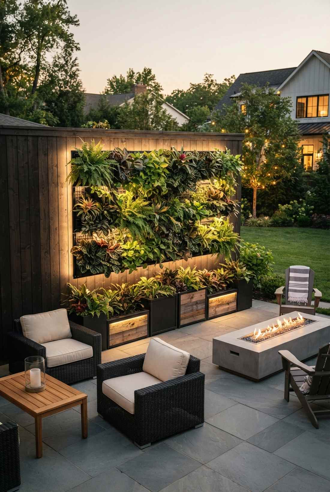 vertical garden wall accent