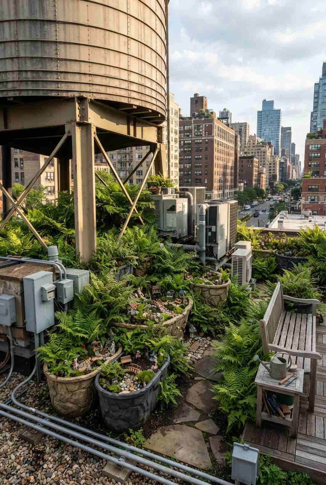 water tower companion planting