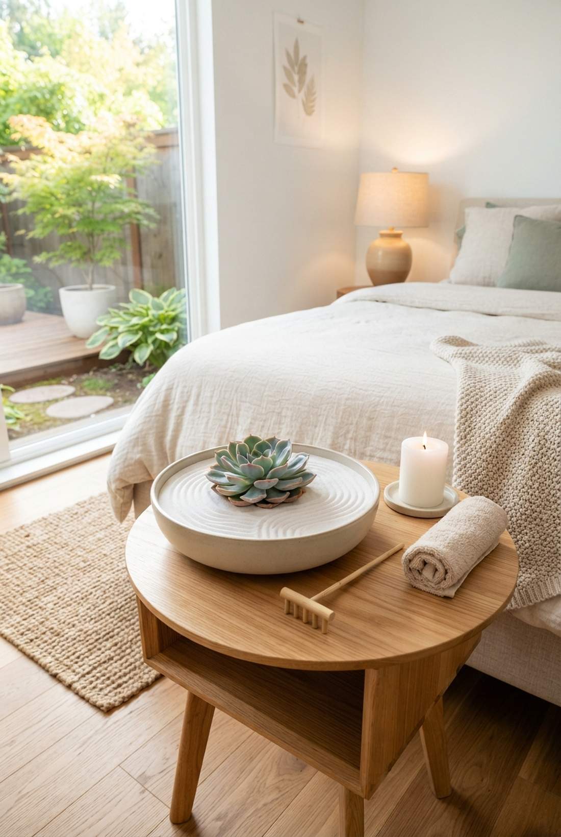 zen succulent meditation garden