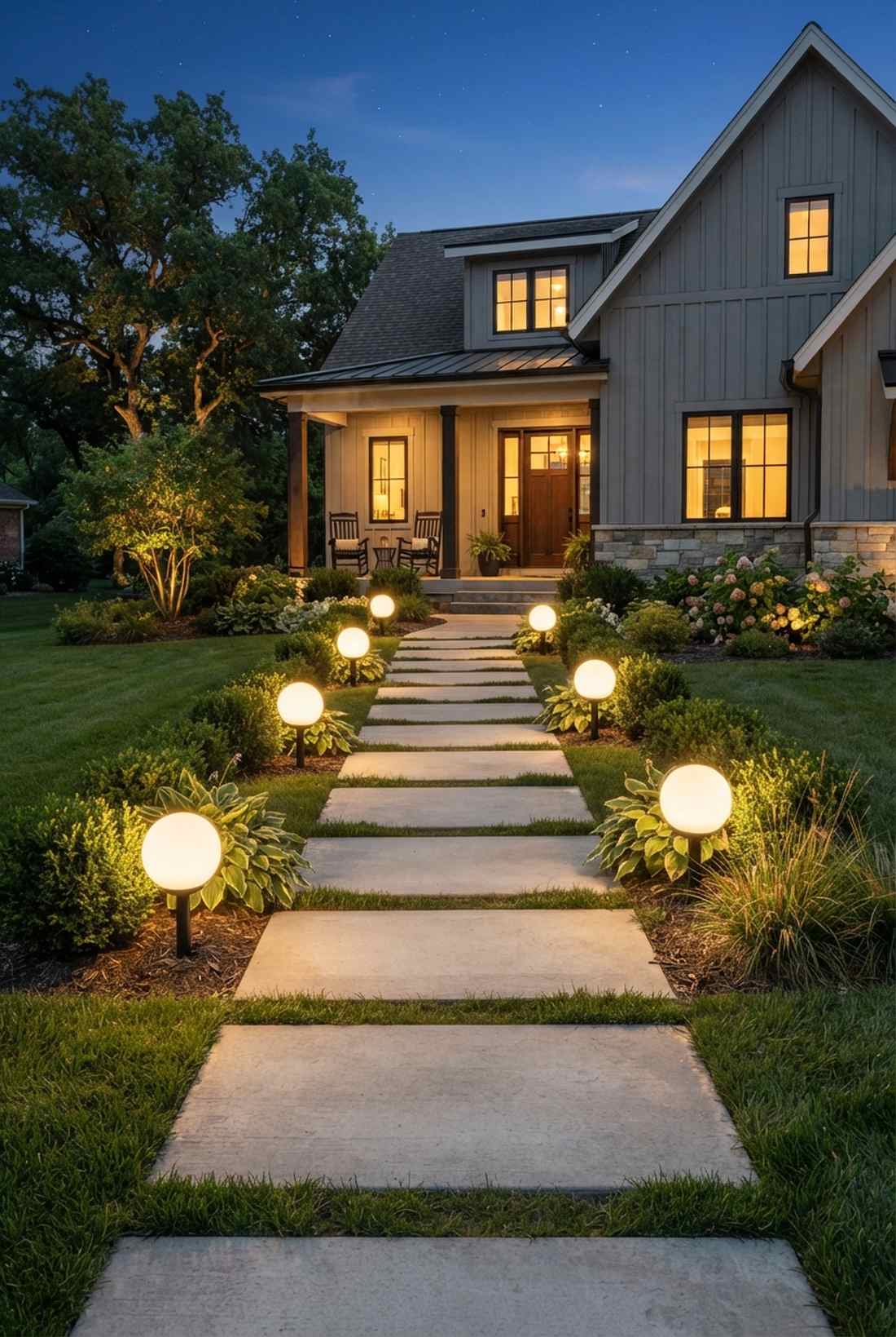 alternating side pathway globes