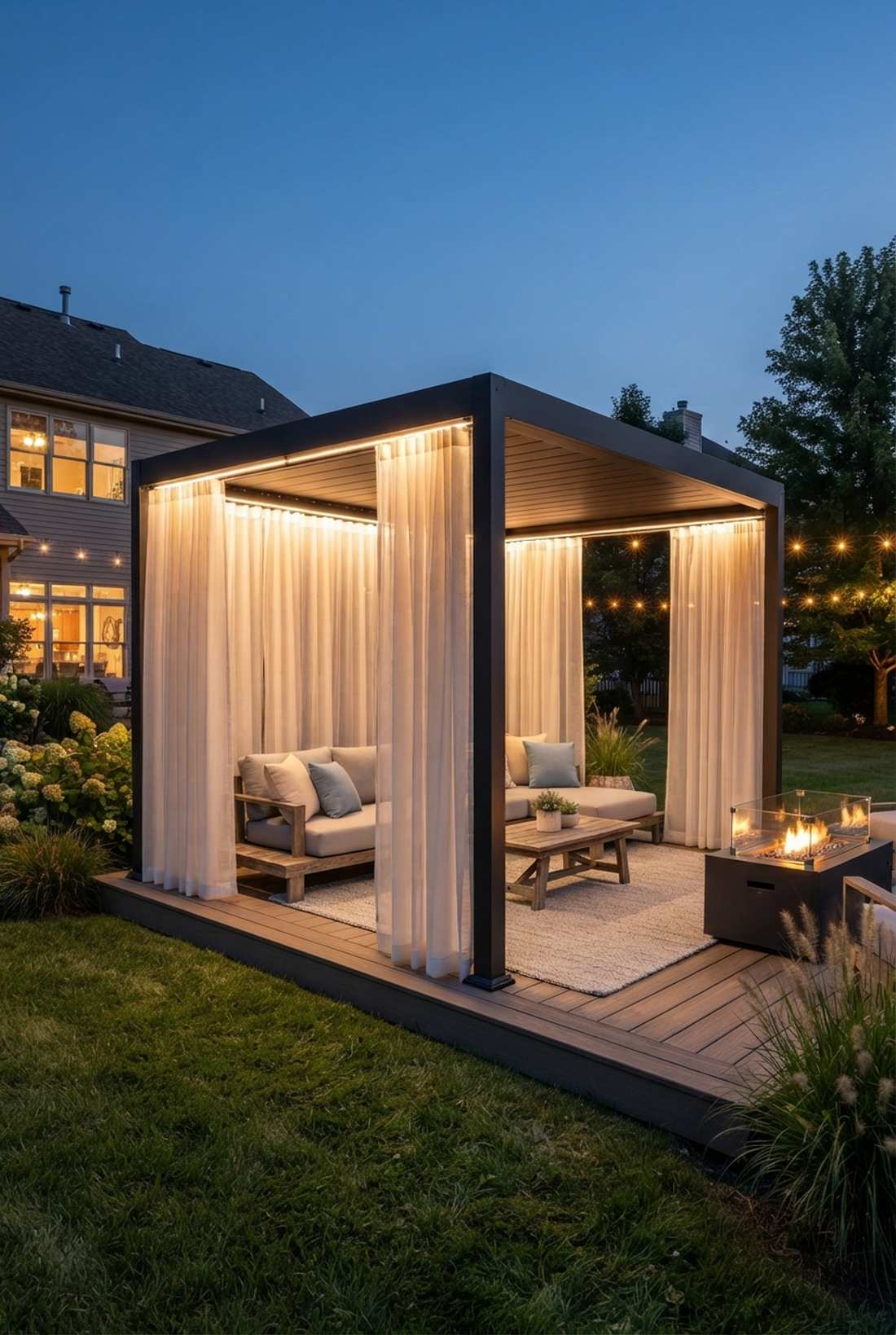billowing fabric backlit panels