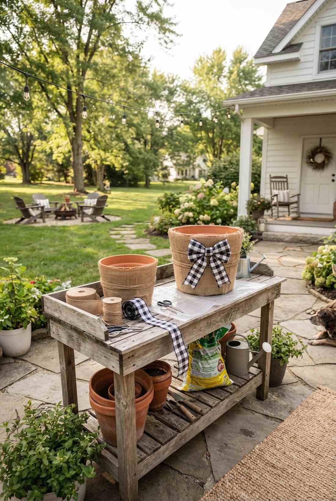 buffalo check and burlap