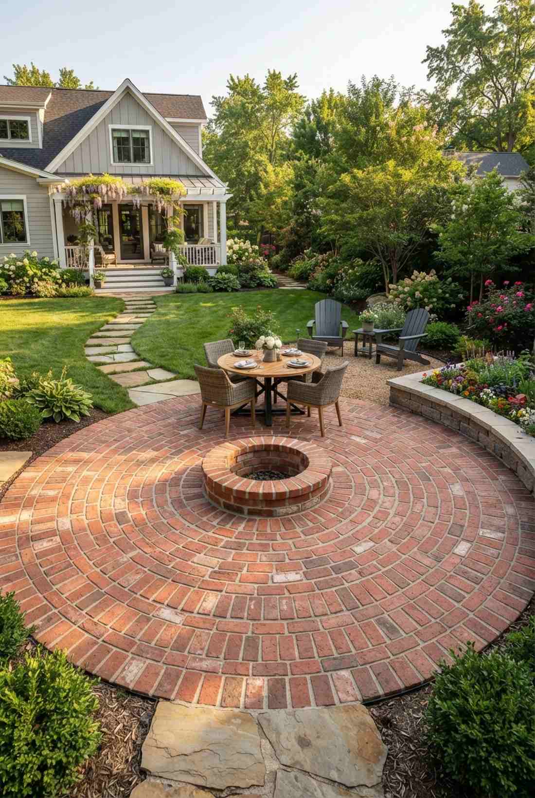 circular brick focal point