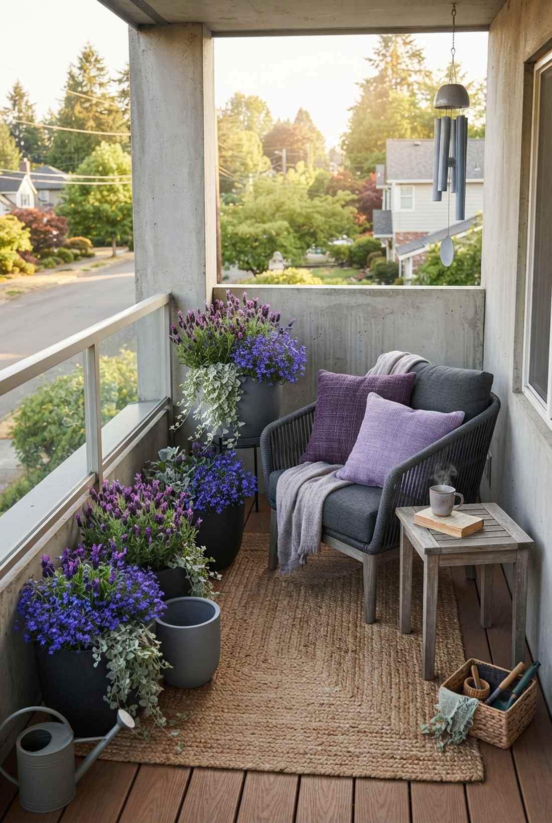 cool serene blues and purples