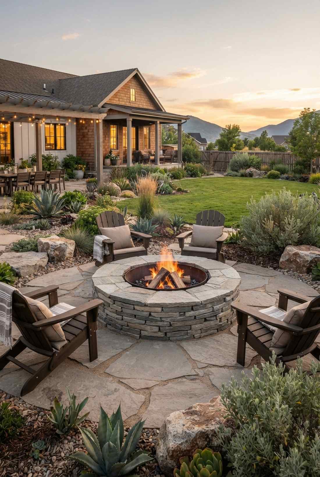 dry stacked stone fireplace without mortar