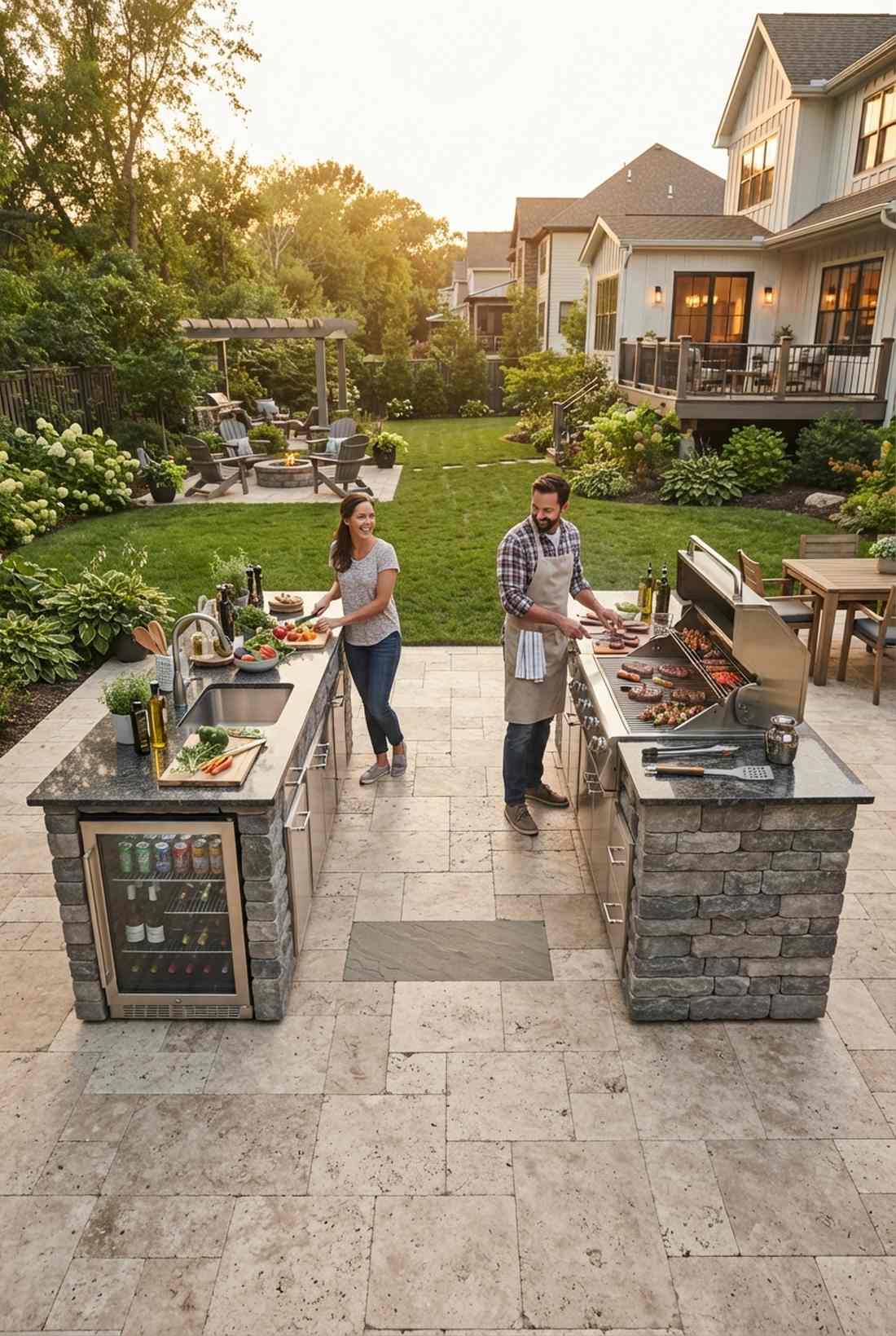 dual island prep and cook zones