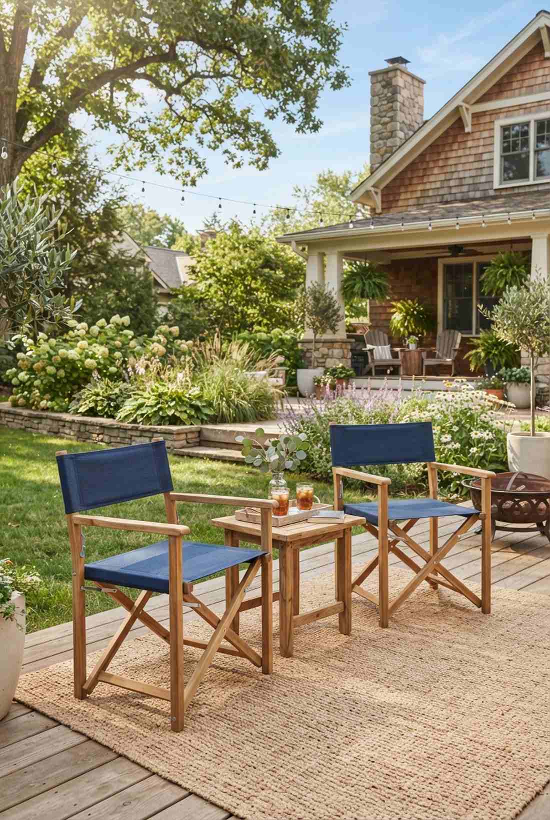 folding teak director chairs