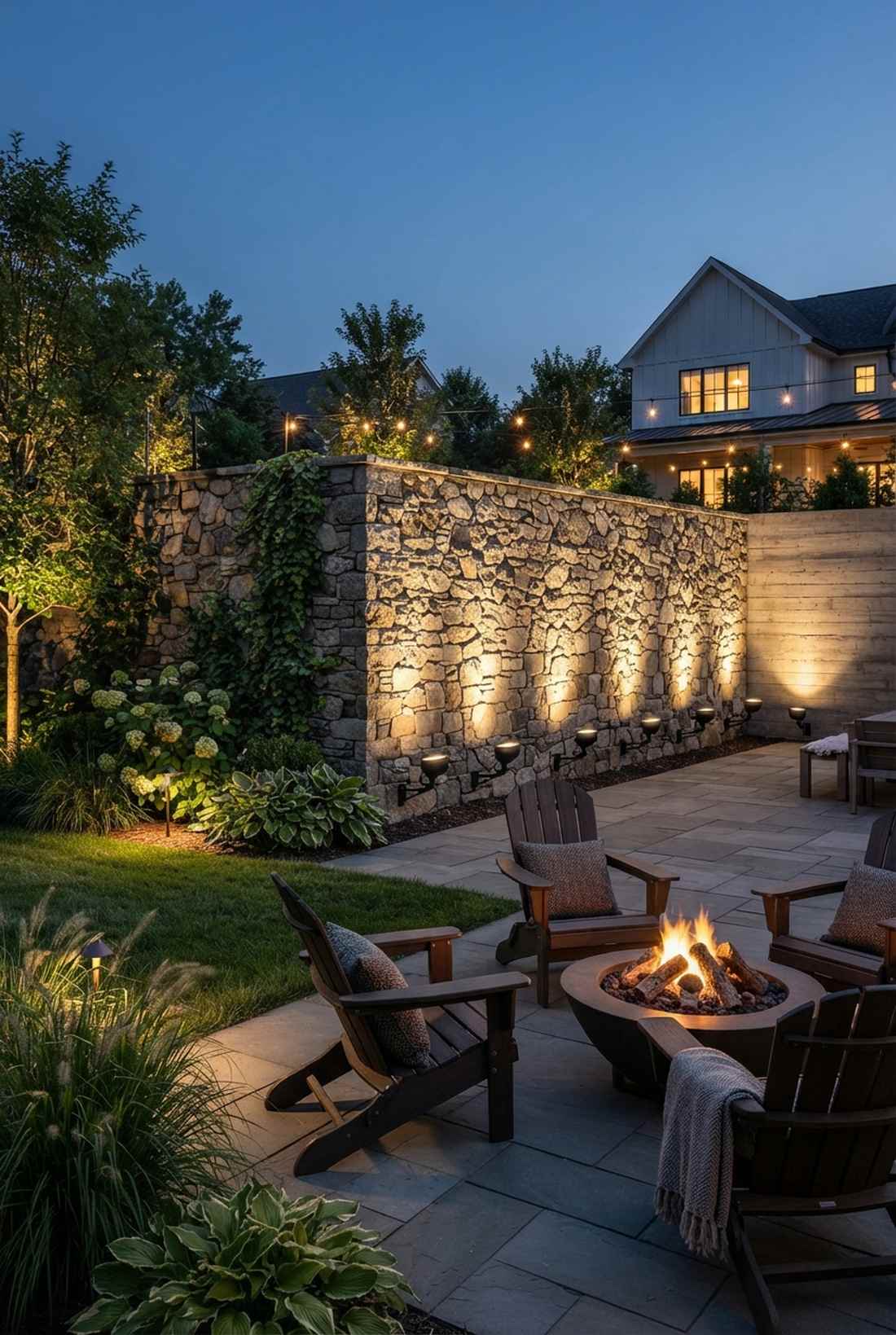 garden wall grazing lights
