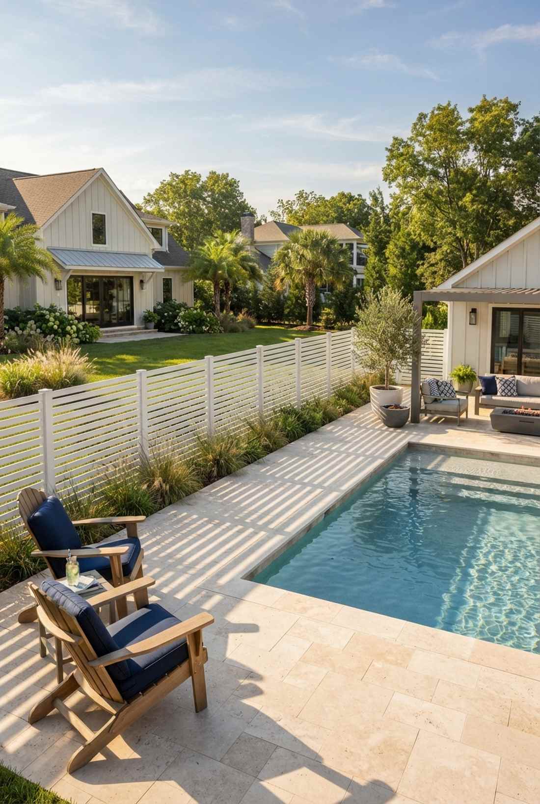 horizontal louver fence