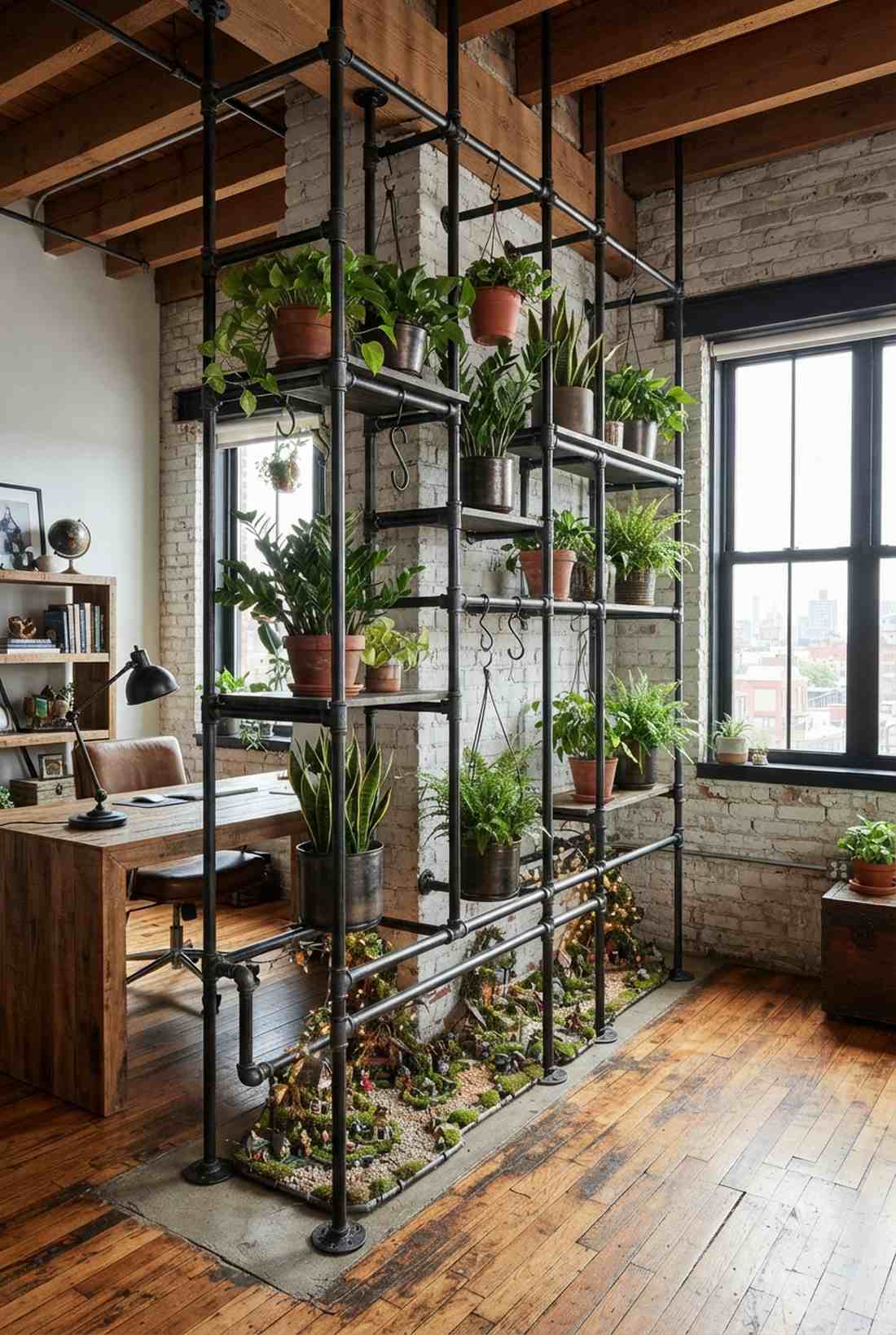 industrial pipe planter system