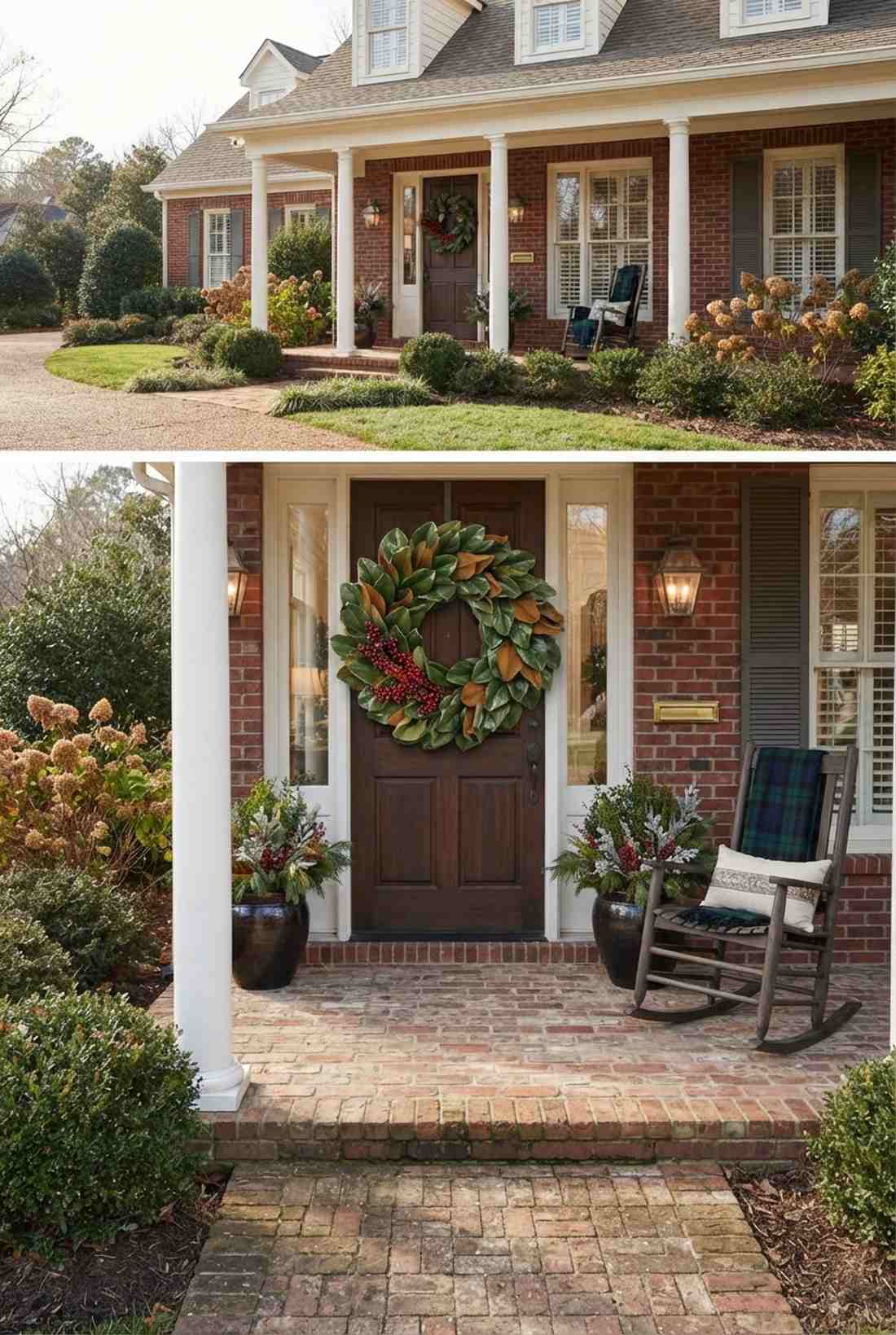 magnolia leaf and berry wreath